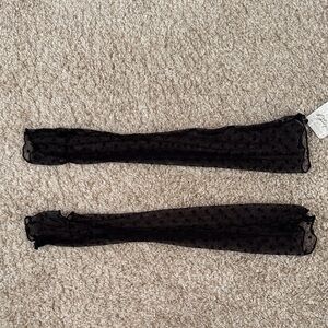 Free People Black Sheer Gloves